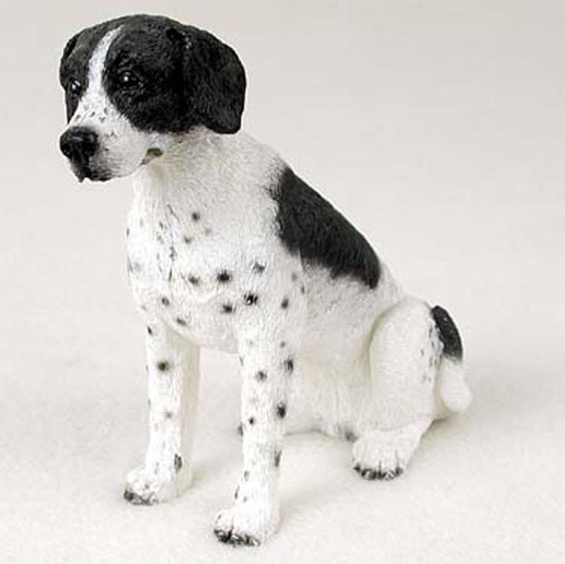 800x799 Pointer Figurine Hand Painted Statue Blackwhite - Black And White Dog Painting