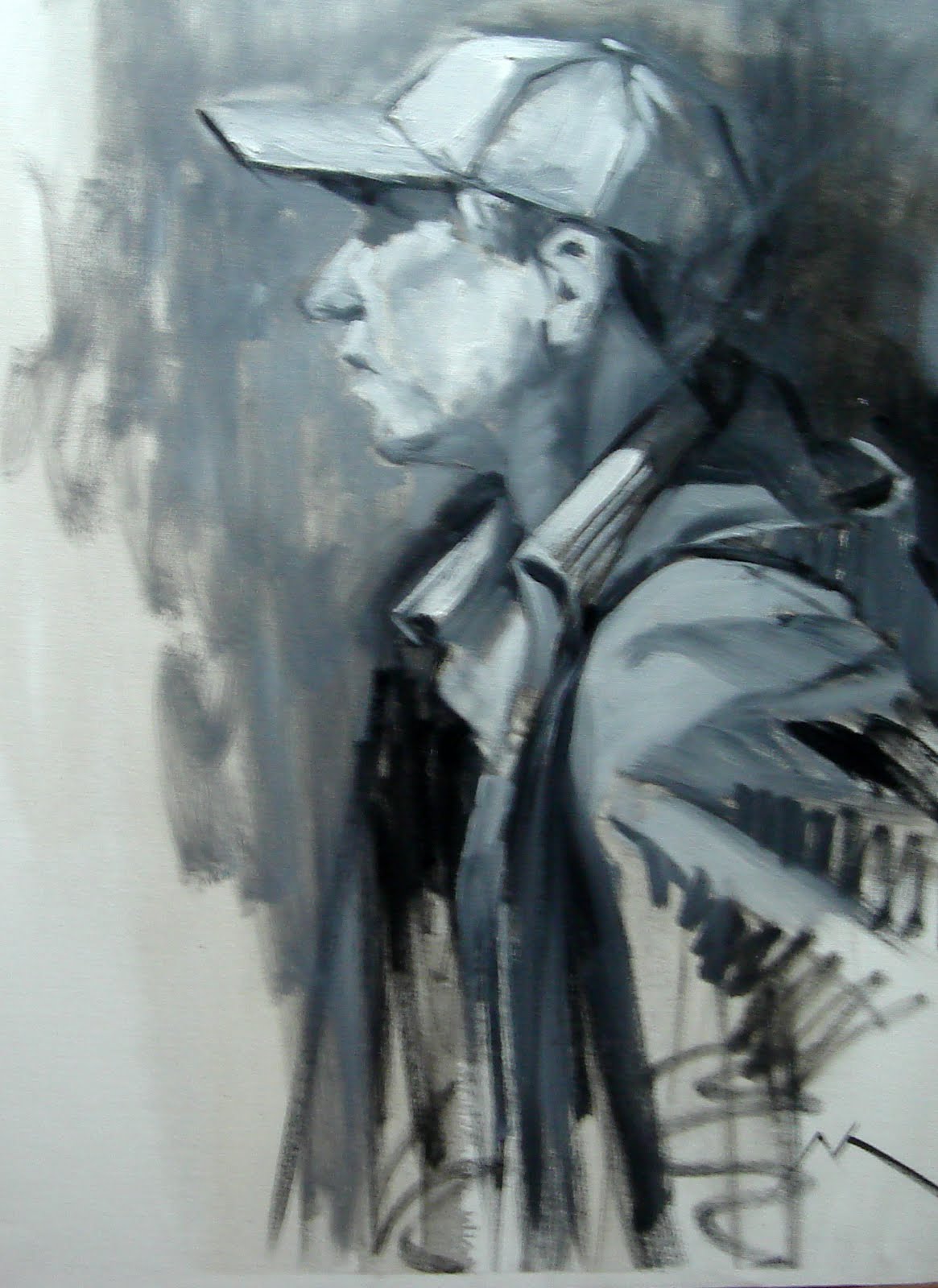 1165x1600 Fine Art Figure Painting - Black And White Figure Painting