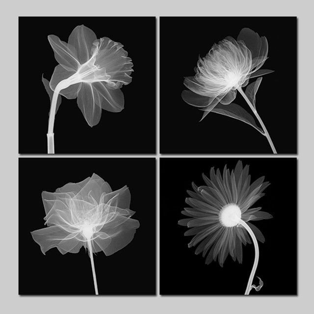 Black And White Flower Painting at Explore