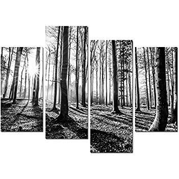 Black And White Forest Painting at PaintingValley.com | Explore ...