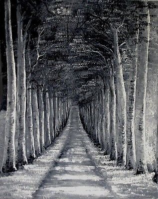 317x400 Art Attack! Black And White Collection On Ebay! - Black And White Forest Painting