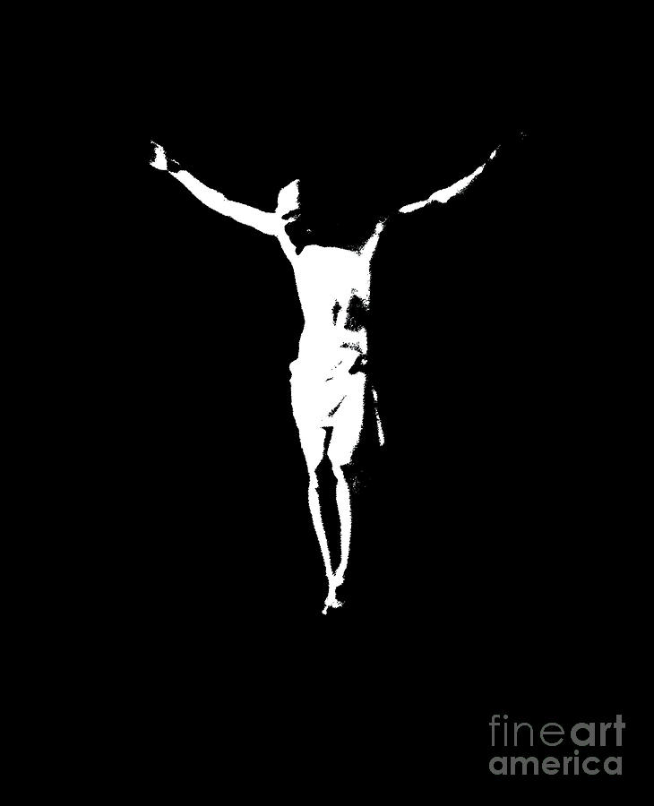 730x900 Christ In Black And White Painting By J Jaiam - Black And White Jesus Painting