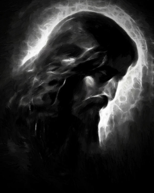 600x749 Jesus Christ Poster By Steve K - Black And White Jesus Painting