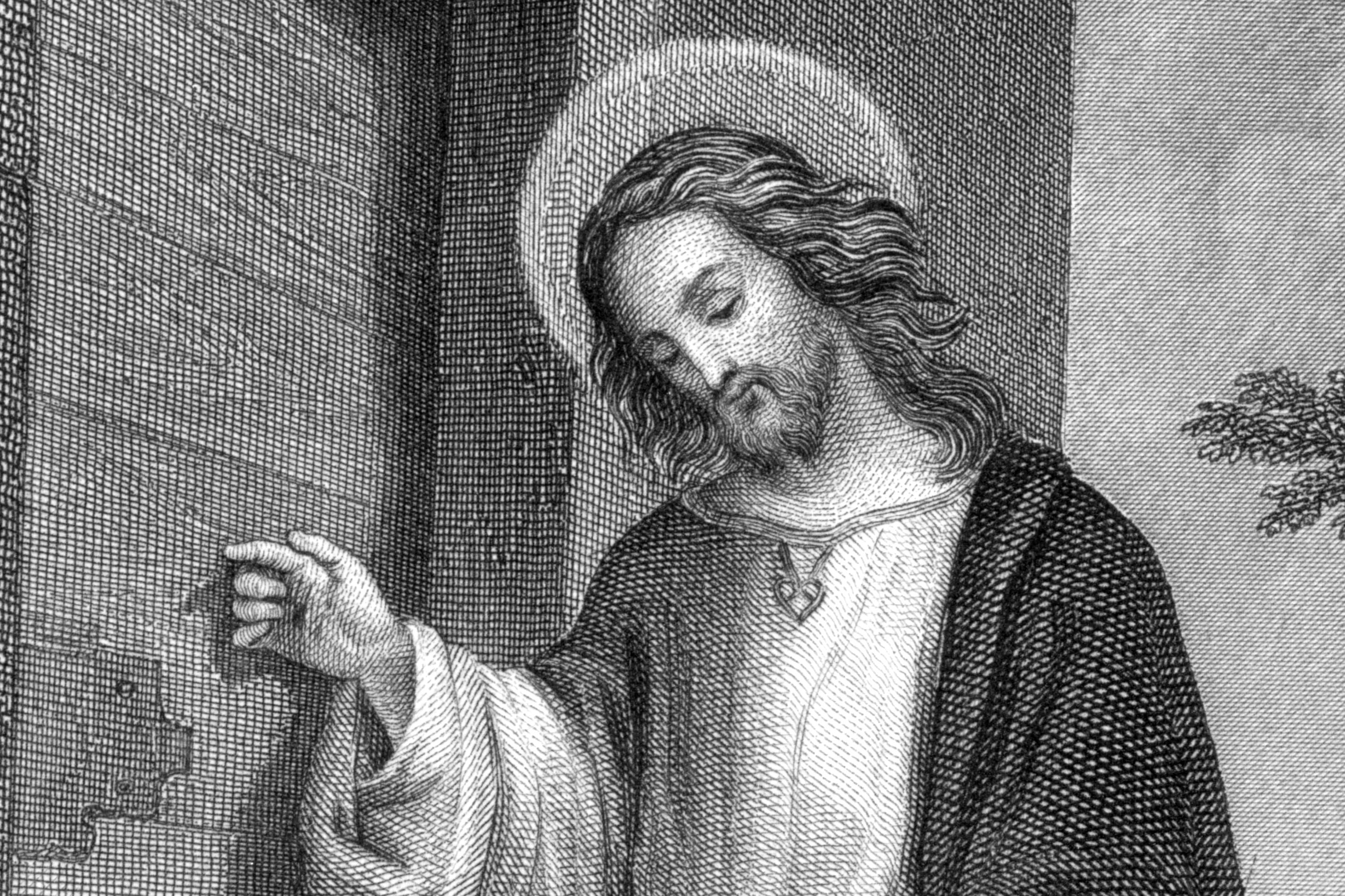 2966x1977 Jesus Christ Wallpaper Sized Images Set 06 - Black And White Jesus Painting