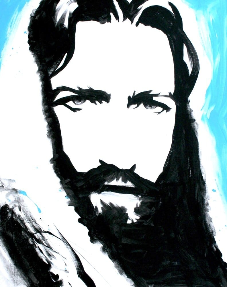 792x1000 Jesus Painting - Black And White Jesus Painting