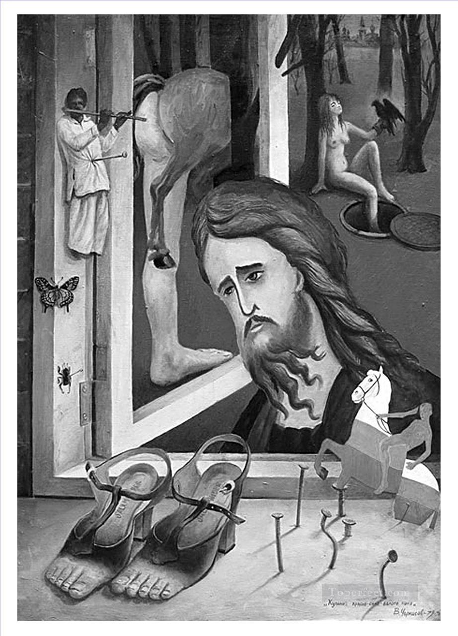 922x1280 Black And White Jesus Painting In Oil For Sale - Black And White Jesus Painting