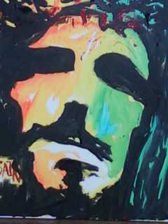 240x320 A Love Gift Hemley Rd Church Of Christ - Black And White Jesus Painting