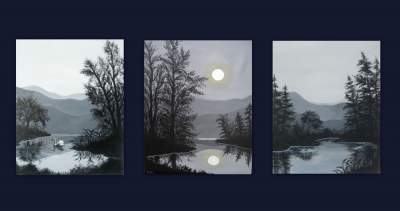 400x211 Online Contest - Black And White Landscape Painting