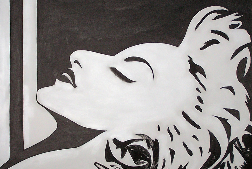 831x560 Modern Art Black White Sun Paintings - Black And White Modern Painting