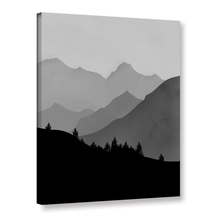 736x736 780 Best Wall Art Online Images On Abstract Art - Black And White Mountain Painting