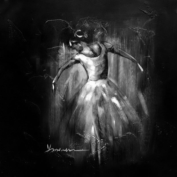 620x620 Black White Human Body - Black And White Oil Painting