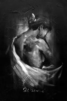 260x389 Black And White Painting N075 - Black And White Oil Painting