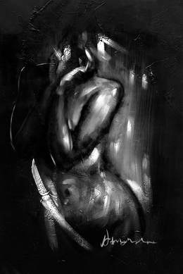 260x389 Black And White Painting N081 - Black And White Oil Painting