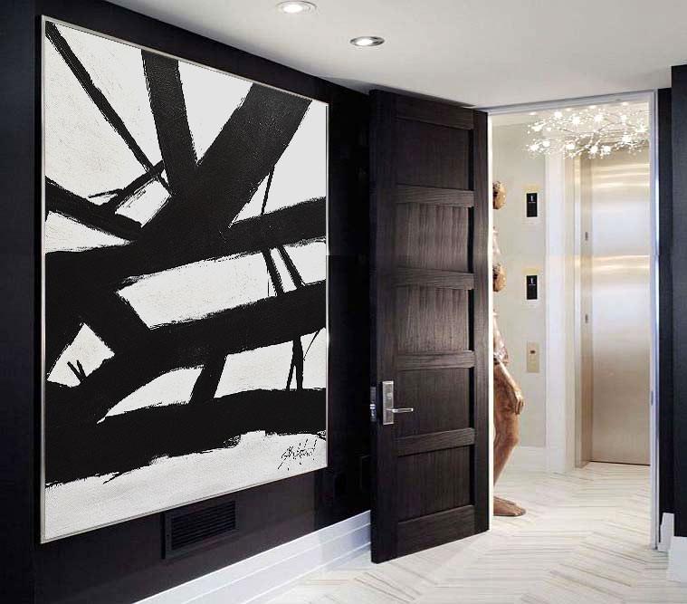 759x667 Crossing The Line Minimalist Black And White Painting Sky - Black And White Painting