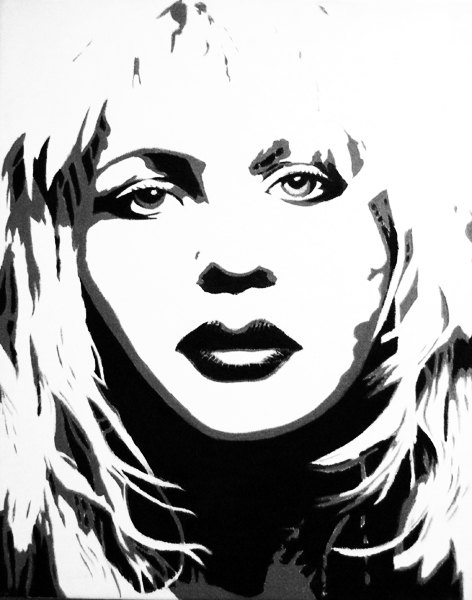 Black And White Portrait Painting