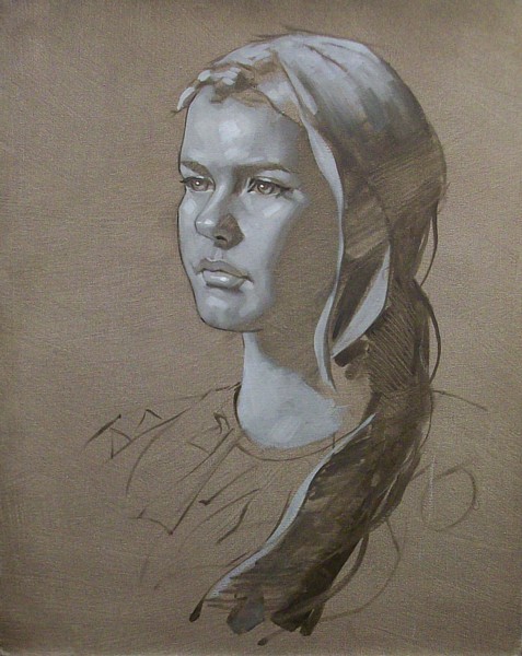 477x600 Clinton T. Hobart's Painting Actually The Benefit Of Painting - Black And White Portrait Painting