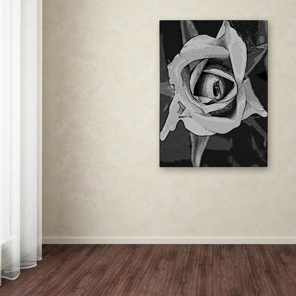 600x600 Shop Patty Tuggle - Black And White Rose Painting