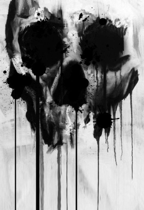 460x673 Inspiration Painted Black Skull Tattoo Ideas Lt3 - Black And White Skull Painting