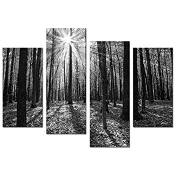 Black And White Tree Canvas Painting at PaintingValley.com | Explore ...