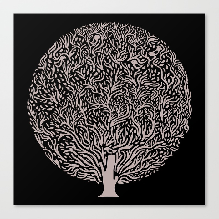 700x700 Black And White Tree Canvas Print By Judykaufmann Society6 - Black And White Tree Canvas Painting