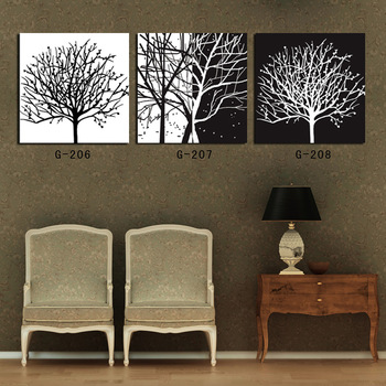 350x350 Cheap Panel Art For Sale, Find Panel Art For Sale Deals On Line - Black And White Tree Canvas Painting