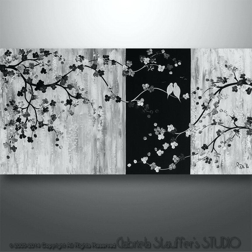 864x864 Black And White Tree Painting Bstrct Ctlin Black And White Palm - Black And White Tree Painting