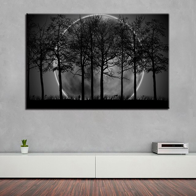 Black And White Tree Painting at PaintingValley.com | Explore ...