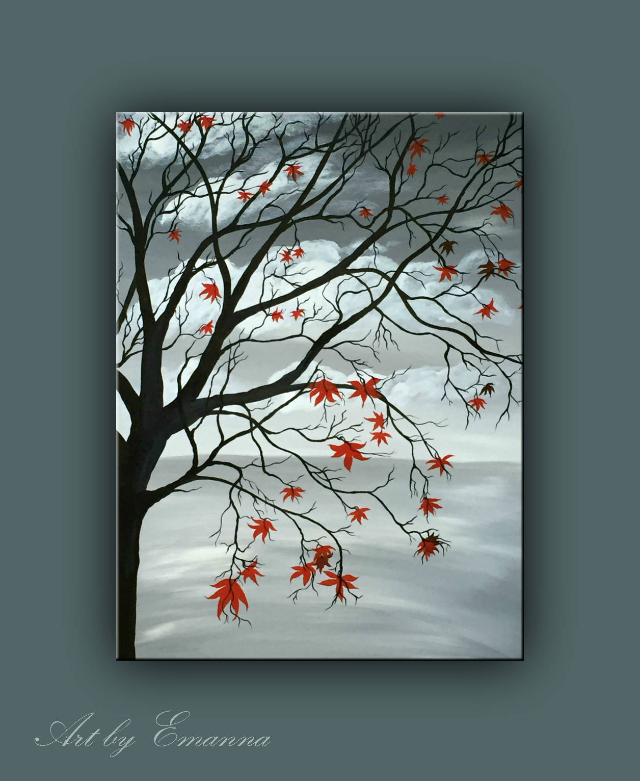 Black And White Tree Painting at Explore