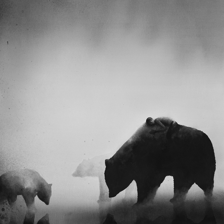 765x765 Breathtaking Black And White Watercolor Paintings Of Children - Black And White Watercolor Painting