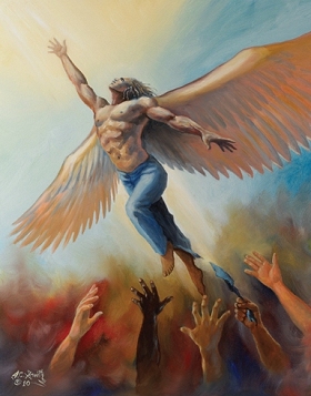 280x357 Black Angel Art Prints And Posters Gallery - Black Angel Painting