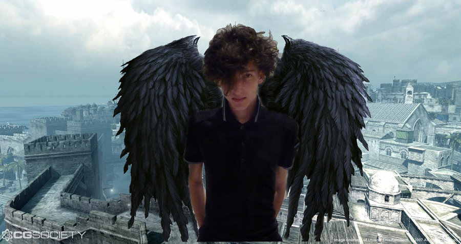 900x476 Black Angel Wings By Miraclem - Black Angel Painting