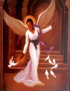231x300 African American Angel Gifts African American Art - Black Angel Painting