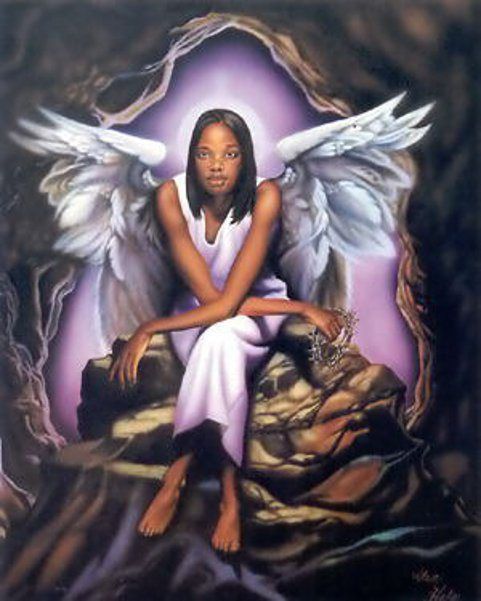 481x601 Angel By Allen Amp Aaron Hicks - Black Angel Painting