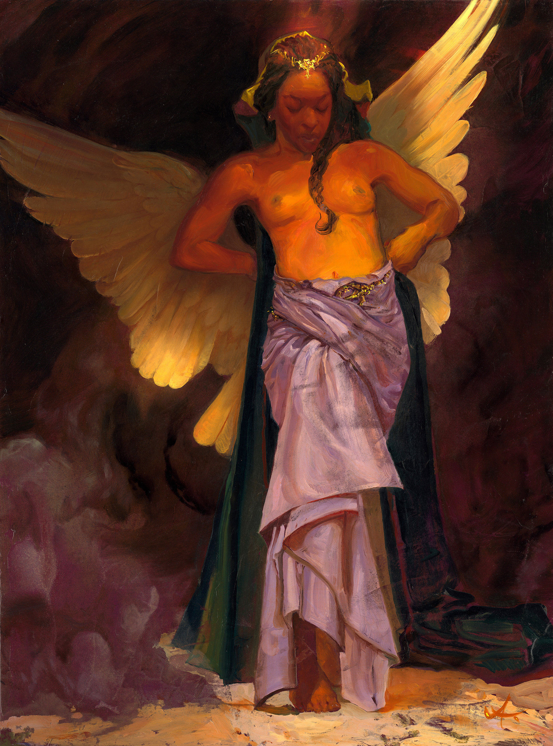 1920x2589 Artstation - Black Angel Painting