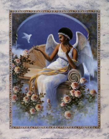 353x450 Beautiful Guardian Angels Artwork For Sale, Posters And Prints - Black Angel Painting