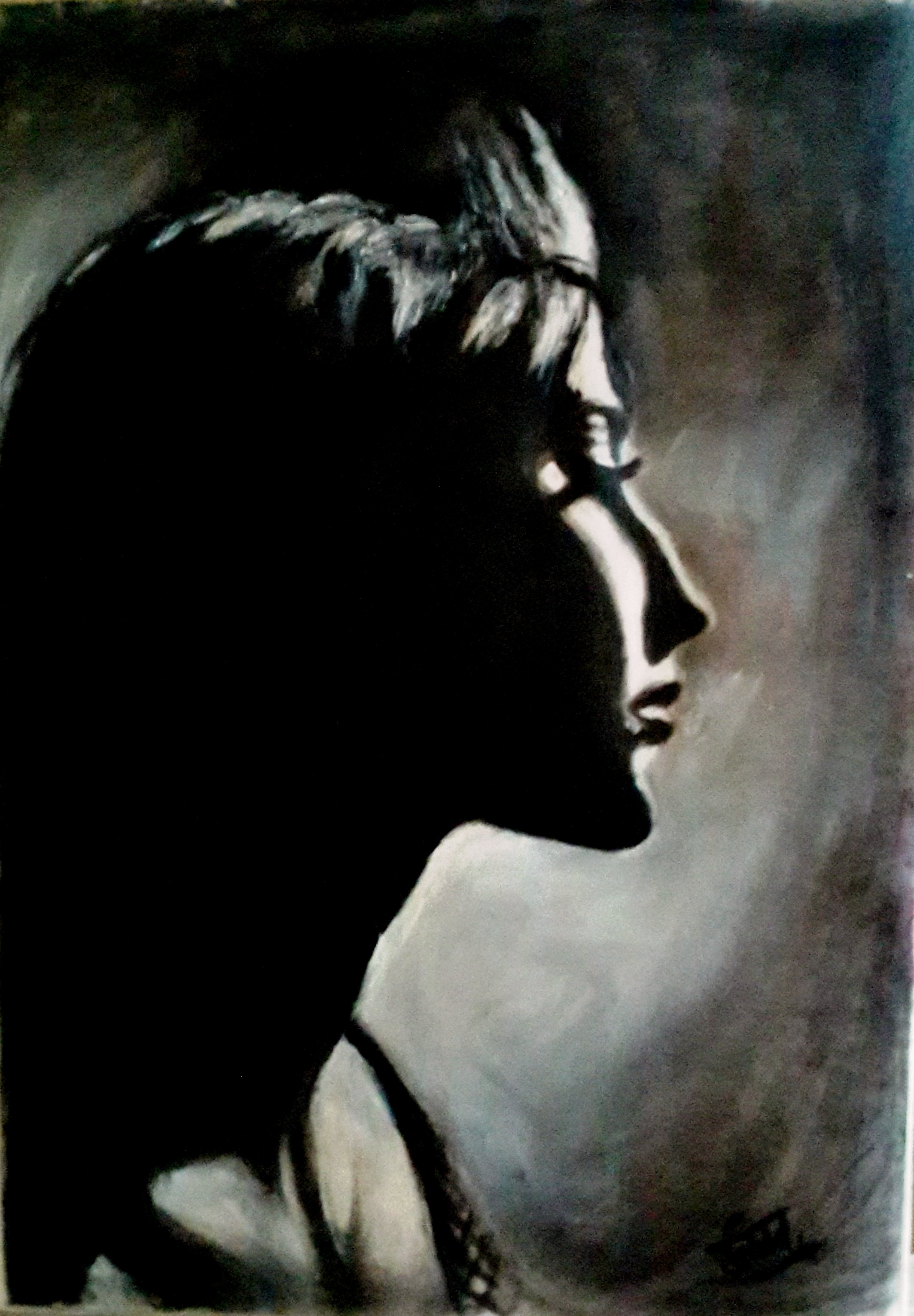 2128x3065 Fever Rain And Sunshine - Black Art Painting