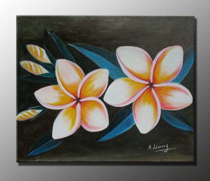 Black Canvas Painting Flowers Painting Inspired
