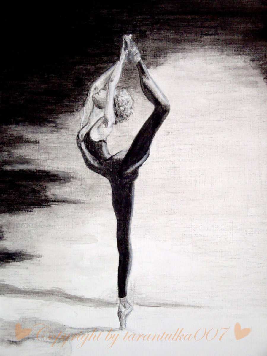 900x1200 Drawings Painting Luxury Black And White Ballerina By - Black Ballerina Painting
