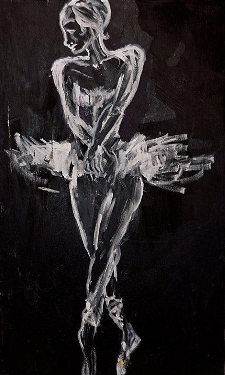 462x768 Oh!!! By Eftichia Kapardeli And White By - Black Ballerina Painting