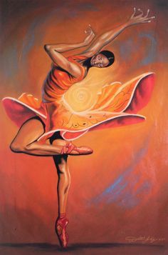 236x357 Black Ballerinas Paintings - Black Ballerina Painting