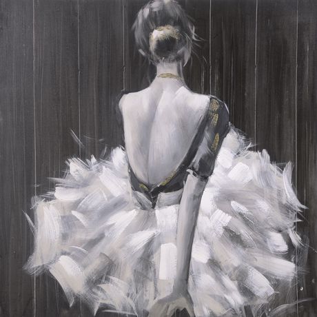 460x460 Hometrends Ballerina Painted Canvas Wall Art Walmart Canada - Black Ballerina Painting