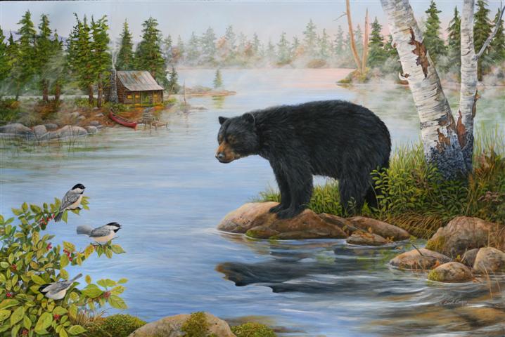 718x480 Carol Decker Wildlife Art Studio - Black Bear Painting