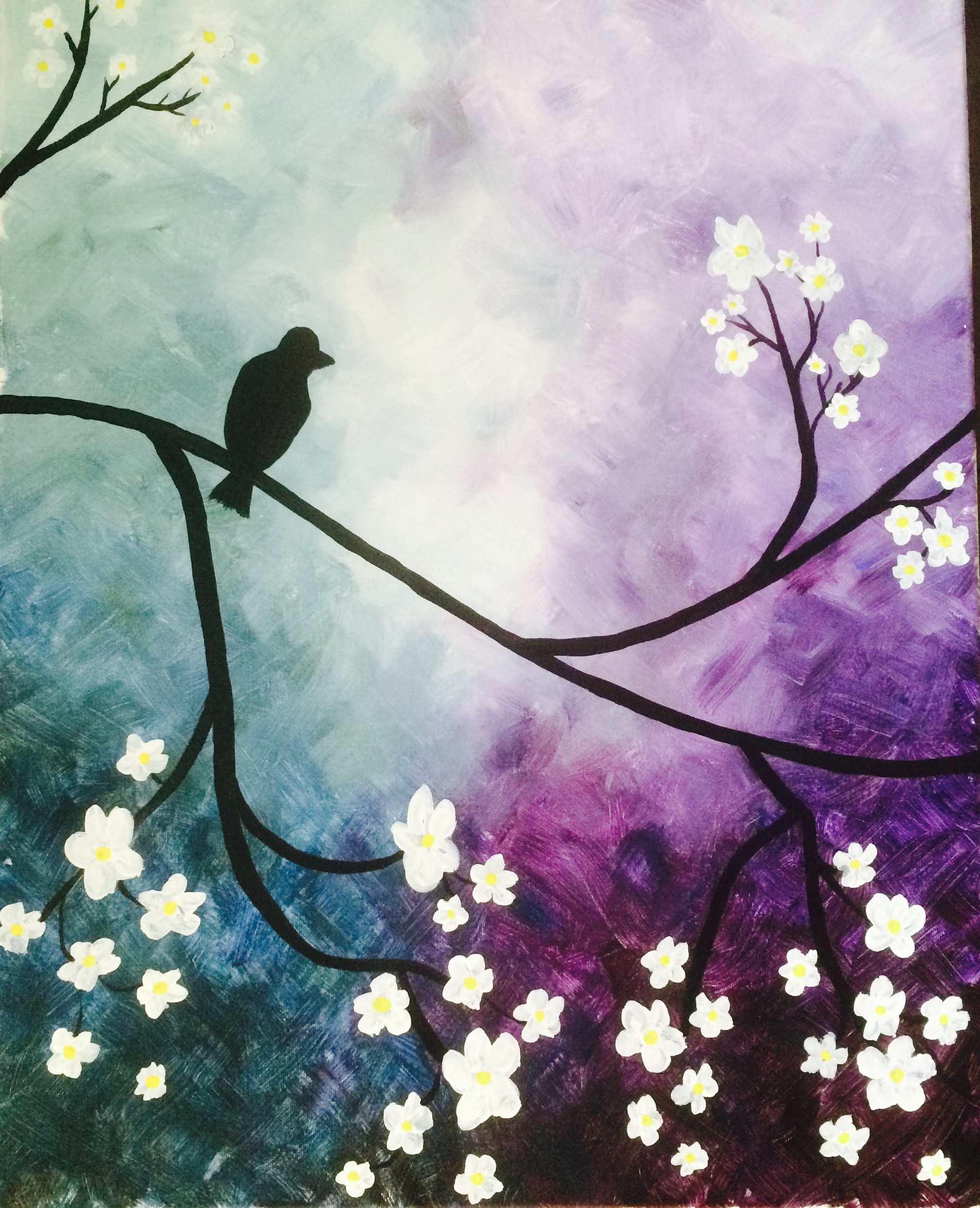2016x2485 Pf Changs Sunnyvale 11022015 Paint Nite Event - Black Bird Painting