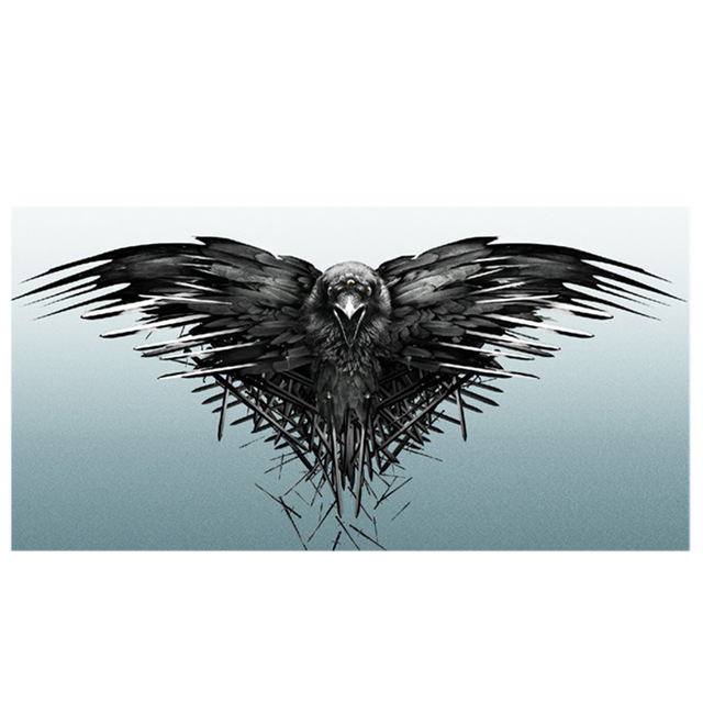 640x640 Black Crow Design Unframed Fashionable Black Bird Style Inkjet Oil - Black Bird Painting