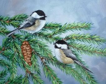 340x270 Image Result For Black Capped Chickadee Painting Painting - Black Capped Chickadee Painting