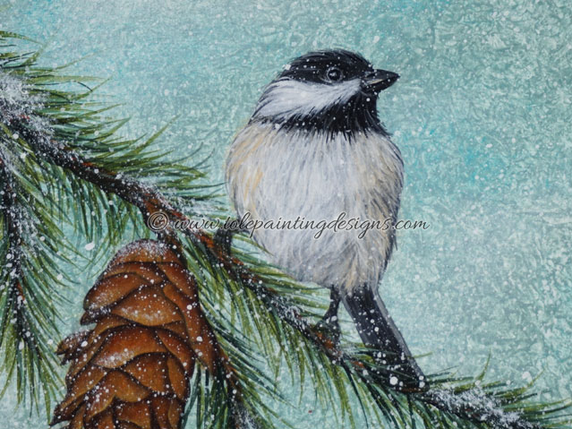 639x479 Sldp264 - Black Capped Chickadee Painting