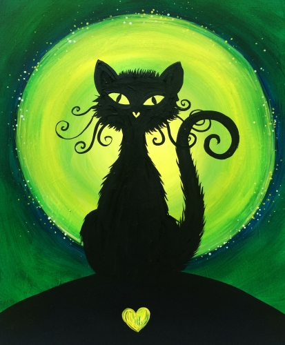 413x500 City Lounge 10262017 Paint Nite Event - Black Cat Painting