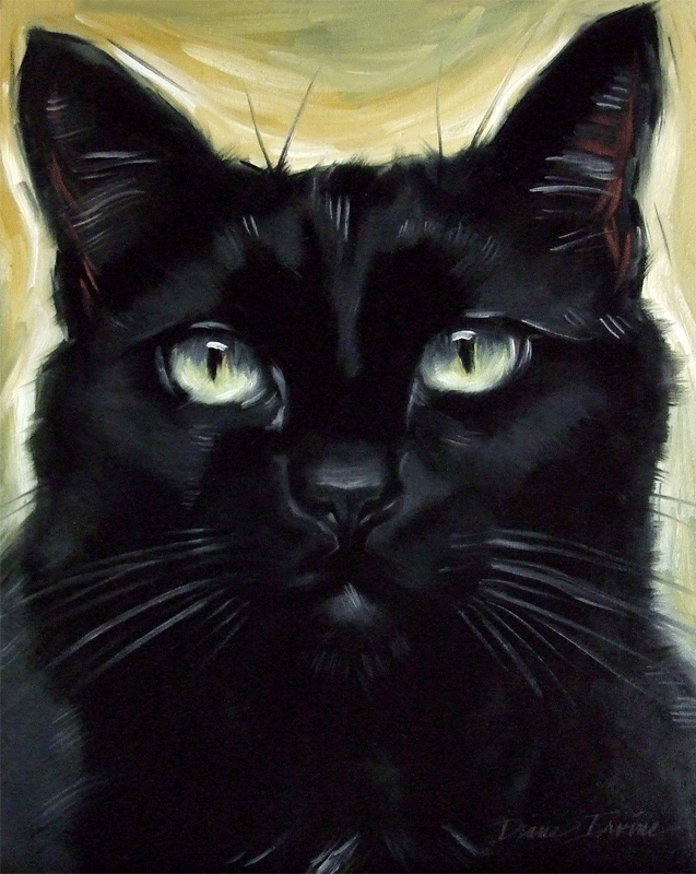 637x800 Paintings From The Parlor Cleopatra - Black Cat Painting