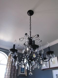 236x314 Love A Black Chandelier - Black Chandelier Painting