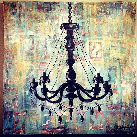 570x570 Chandelier Painting Dwelling Chandeliers - Black Chandelier Painting
